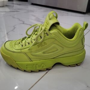 Lime Green Fila Disruptors